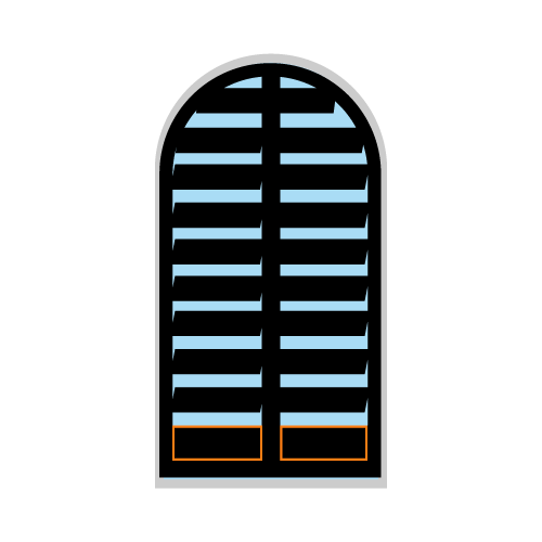 Multi panel arched shapes