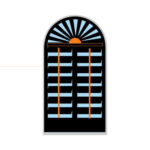Sunburst top (with T Post) shapes